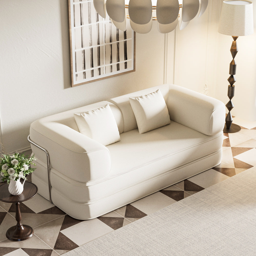 Sofa Bed Space-Saving Metal Frame Design Stylish