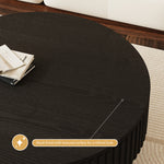 Load image into Gallery viewer, 31.2&#39;&#39; Black Round Coffee Table Textured Design Modern Minimalist Style
