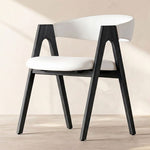 Load image into Gallery viewer, Modern Nordic Dining Chair Set of 2 PU Leather &amp; Solid Wood Frame
