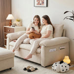 Load image into Gallery viewer, Modern Convertible Sofa Bed Tufted Fabric Sleeper Sofa Space Saving Pull Out Couch  Description
