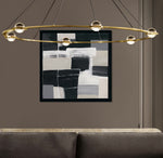 Load image into Gallery viewer, Original hand-painted piece in black, white, grey, and beige, minimalist style that fits any interior.
