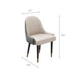 Load image into Gallery viewer, 2PCS Dining Chair Modern PU Leather Upholstery Ergonomic Backrest with Gold-Tipped Legs
