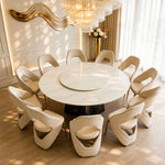 Load image into Gallery viewer, 1 PCS Sculptural Curved Back Channel Stitch High End Dining Side Chair
