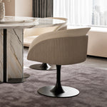 Load image into Gallery viewer, Modern Luxury Swivel Accent Chair Upholstered Vanity Chair with Gold Pedestal Base 1 Piece
