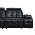 Load image into Gallery viewer, Luxury Sofa Black Genuine Leather Electric Power Recliner with Smart Voice Control for Ultimate Comfort
