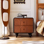 Load image into Gallery viewer, Vintage Arched Wood Nightstand With Turned Legs for Bedroom
