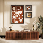Load image into Gallery viewer, 72.15&#39;&#39;Walnut Straight Vertical Slatted TV Stand Modern Minimalist Large Storage
