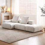 Load image into Gallery viewer, Modern Modular Cloud Sofa with Removable Washable Covers Cream Textured Upholstery Deep Seat Lounge Couch
