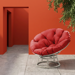 Load image into Gallery viewer, Round Papasan Lounge Chair with Plush Cushioned Seat
