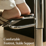 Load image into Gallery viewer, Modern Swivel Adjustable Bar Stool Set of 2 Brown Upholstered Seats Stainless Steel Base
