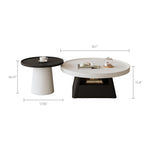Load image into Gallery viewer, Round Coffee Table Set Modern Minimalist Design Dual-Tone Finish for Living Room Stylish Functional Centerpiece

