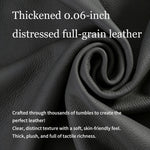 Load image into Gallery viewer, Modern Low Profile Black Leather Straight Sofa Minimalist Wide Arm 4 Seater Couch
