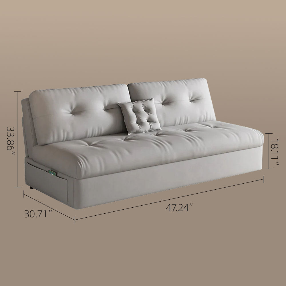 Sofa Bed Foldable Space-saving with Storage Velvet Upholstery Foam Cushion