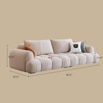 Load image into Gallery viewer, Modern Channel-Tufted Snow Velvet Sofa with Latex Cushioning
