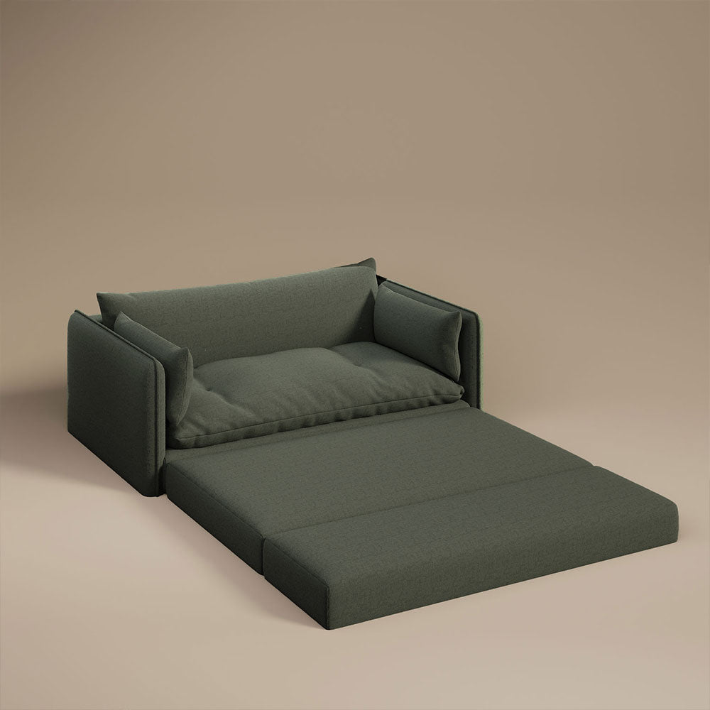 66'' Convertible Folding Sofa Chair One-Click Bed Soft Sponge Padding Modern Minimalist Style