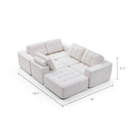 Load image into Gallery viewer, 136.5&quot; Modular Compressed Sofa Modern Tufted Lightweight Convertible Sectional for Multi-scene Use
