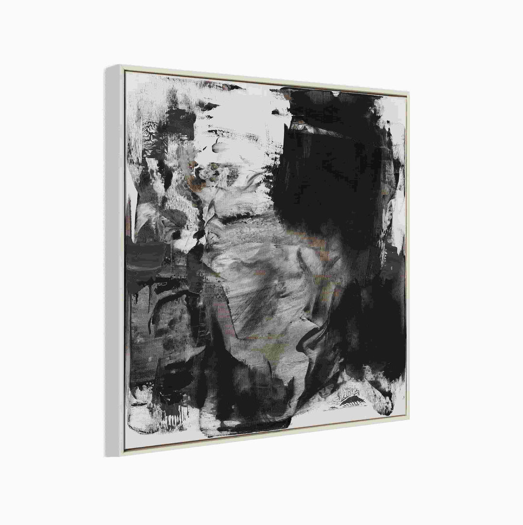 Original Handmade Abstract Wall Art – Black and Gray Textured Modern Painting