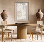 Load image into Gallery viewer, Original handmade texture art, crafted with plaster and golden lines, adding unique depth and serene modern Wabi-Sabi charm.
