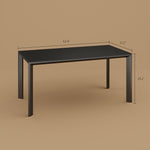 Load image into Gallery viewer, 54.6&#39;&#39;/ 62.4&#39;&#39; Dining Table Modern Style Elegant Design Spacious Surface for Dining and Gathering
