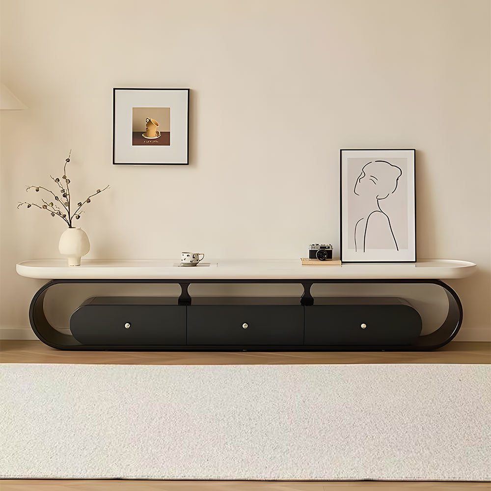 Elegant TV Stand Bold Two-Tone Contrast