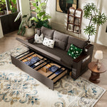 Load image into Gallery viewer, 83'' 3-Seater Pull-Out Sleeper Sofa with Storage &amp; USB Port
