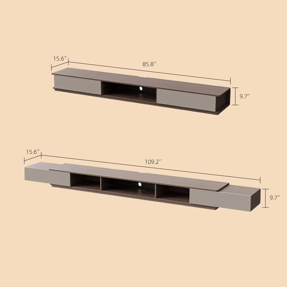 Modern Low-Profile Extendable TV Cabinet with Sliding Storage