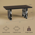 Load image into Gallery viewer, 54.6"/62.4" Modern Italian Dining Table Black Marble Base &amp; Minimalist Luxury Design
