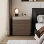 Load image into Gallery viewer, Modern Wooden Nightstand with 3 Drawers Minimalist Bedside Table Large Storage Design
