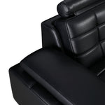 Load image into Gallery viewer, Luxury Sofa Black Genuine Leather Electric Power Recliner with Smart Voice Control for Ultimate Comfort
