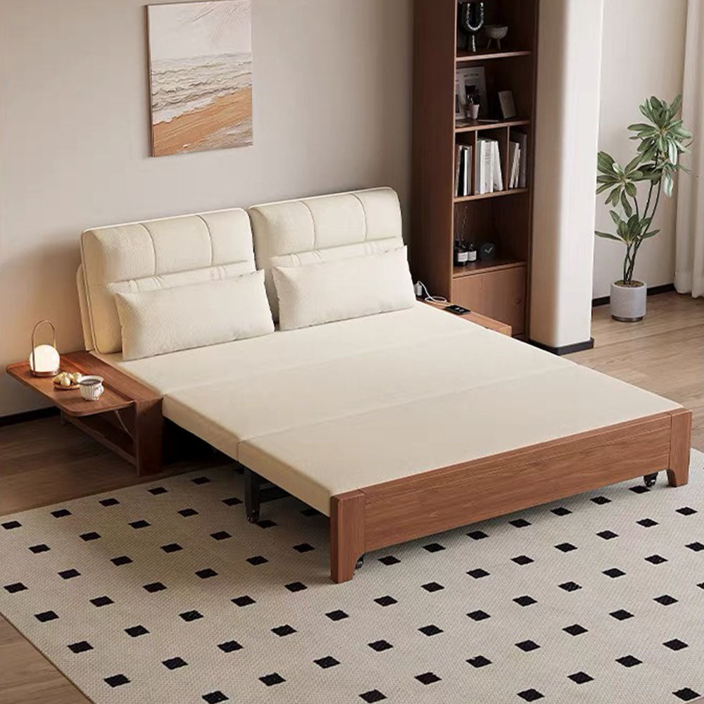 Modern Folding Sofa Bed Convertible Sofa Bed with Wooden Frame for Multi-Functional Living Spaces