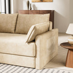 Load image into Gallery viewer, 65.52&quot; Compressed Sofa Convertible Sofa Bed Wrinkle-resistant Linen Lightweight Loveseat Wooden Armrest
