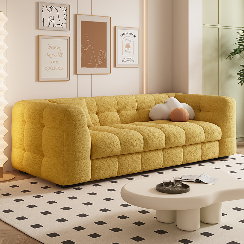 83.8" Elegant Convertible Sofa Bed Chic Design with 3.9" Thick Mattress Space-saving Sleeper Sofa