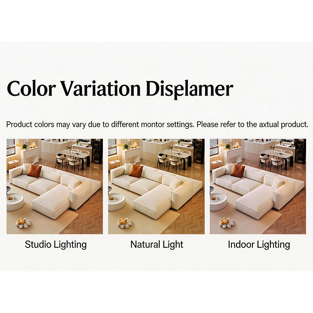 Modern Double-Sided Sectional Sofa in Skin-Friendly Cat-Scratch Fabric with Latex Support