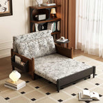 Load image into Gallery viewer, Convertible Sofa Bed with Storage Floral Print Fabric
