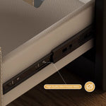 Load image into Gallery viewer, Modern Nightstand with Saddle Leather Finish Silent Drawer Rails 2 Drawers

