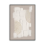 Load image into Gallery viewer, Original handmade texture art, crafted with plaster and golden lines, adding unique depth and serene modern Wabi-Sabi charm.
