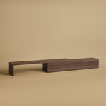 Load image into Gallery viewer, Extendable TV Stand with Storage Drawers Modern TV Console
