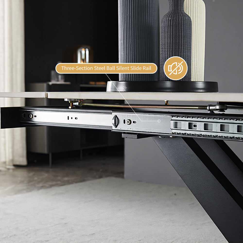 46.8"-70.2" Versatile Elegant Extending Dining Table with Rotating Top Perfect for Modern Living Spaces