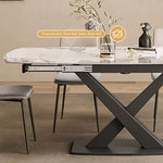 Load image into Gallery viewer, 46.8&quot;-70.2&quot; Versatile Elegant Extending Dining Table with Rotating Top Perfect for Modern Living Spaces
