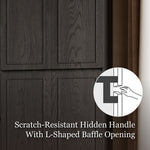 Load image into Gallery viewer, Modern Black Three-Door Wardrobe with Drawers Eco-Friendly Design &amp; Elegant Storage
