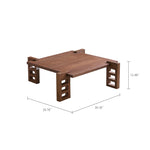 Load image into Gallery viewer, 39.78&quot; Mid-Century Coffee Table Natural Red Oak Retro Wood Finish Fluted Design
