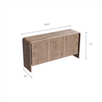 Load image into Gallery viewer, 58.5&quot; Sideboard Modern Minimalist Wooden Cabinet with Fluted Doors and Ample Storage
