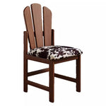 Load image into Gallery viewer, 17&#39;&#39;2PCS Vintage Style Dining Chair Solid Wood Fan Back Cowhide Pattern Seat
