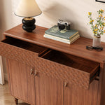 Load image into Gallery viewer, 47.2'' Modern Wooden Shoe Cabinet Entryway Storage Cabinet with Textured Drawers &amp; Doors
