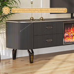 Load image into Gallery viewer, Modern Black Electric Fireplace TV Stand for 65 to 85-inch TVs
