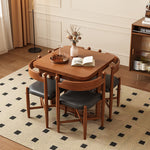 Load image into Gallery viewer, 31.5″–63″ Extendable Dining Table Built-in Storage Rounded Tall Legs
