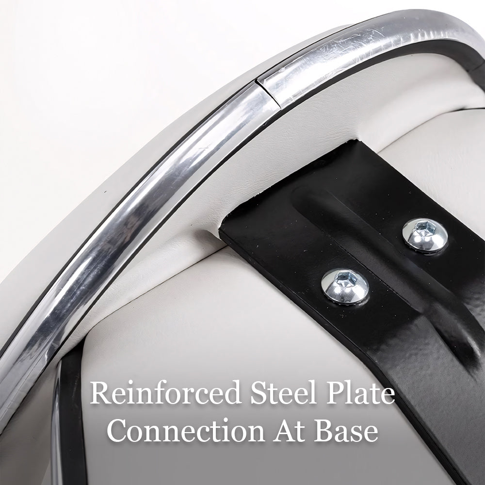 Modern Adjustable Swivel Bar Stool Upholstered Faux Leather Seat Height Adjustable 1 Piece