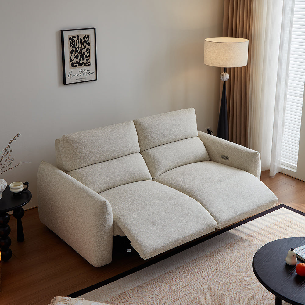 79.1'' Modern Power Recliner Sofa Soft Fabric Upholstered Electric Reclining Couch