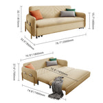 Load image into Gallery viewer, Sofa Bed Solid Wood Metal Frame Velvet Upholstery Storage Drawer Convertible
