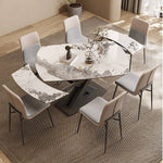 Load image into Gallery viewer, 46.8&quot;-70.2&quot; Versatile Elegant Extending Dining Table with Rotating Top Perfect for Modern Living Spaces
